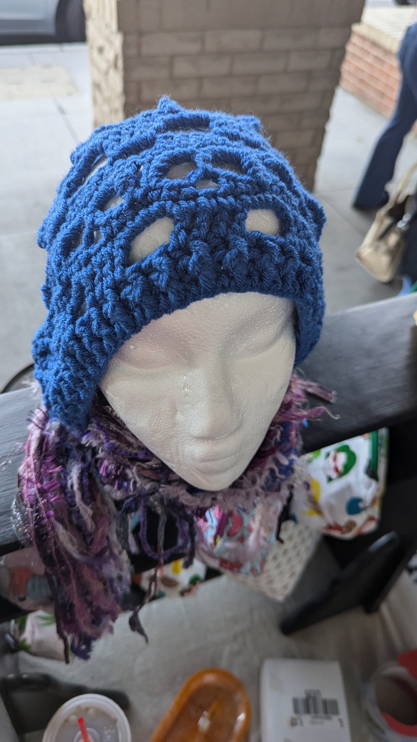 Hand-crotchet Skull Beanie