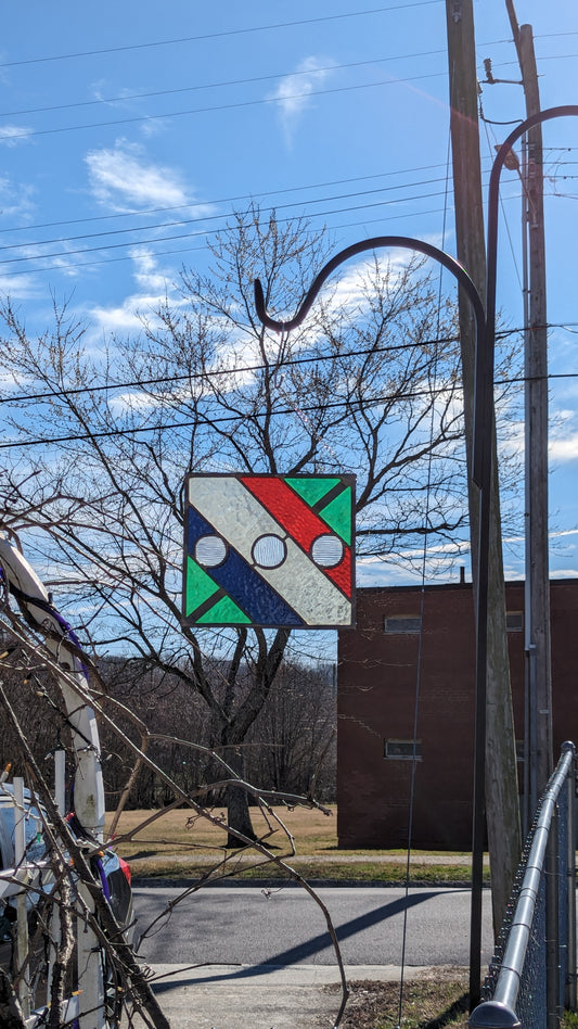 Geometric Stained Glass Panel (Medium)