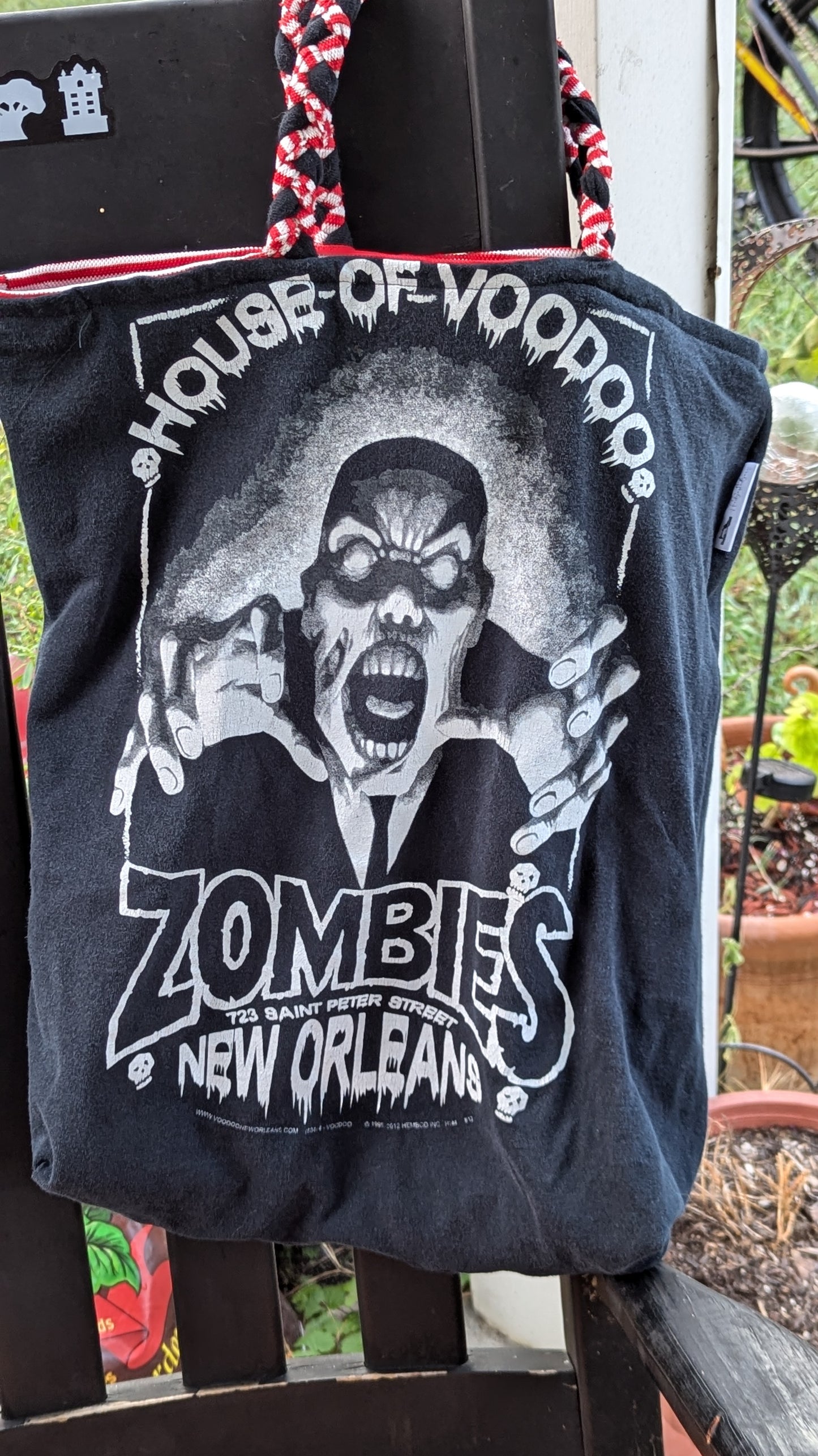 Upcycled House of Voodoo T-Shirt Tote