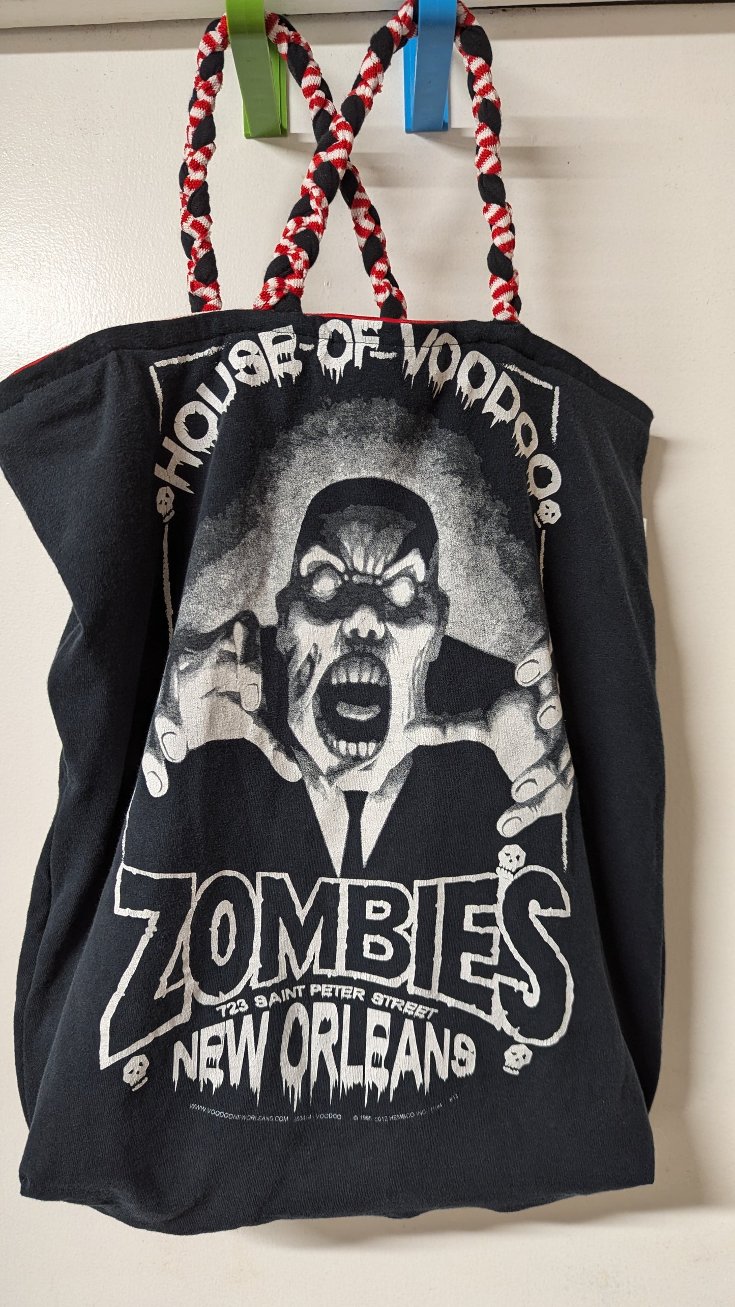 Upcycled House of Voodoo T-Shirt Tote