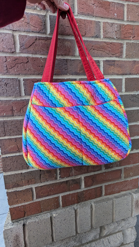 Rainbow Squiggles Ethyl Shoulder Bag